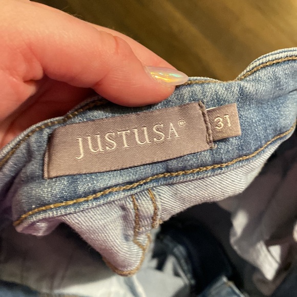 Just USA Skinny Distressed Jeans 31 Stretchy GUC - Picture 7 of 9